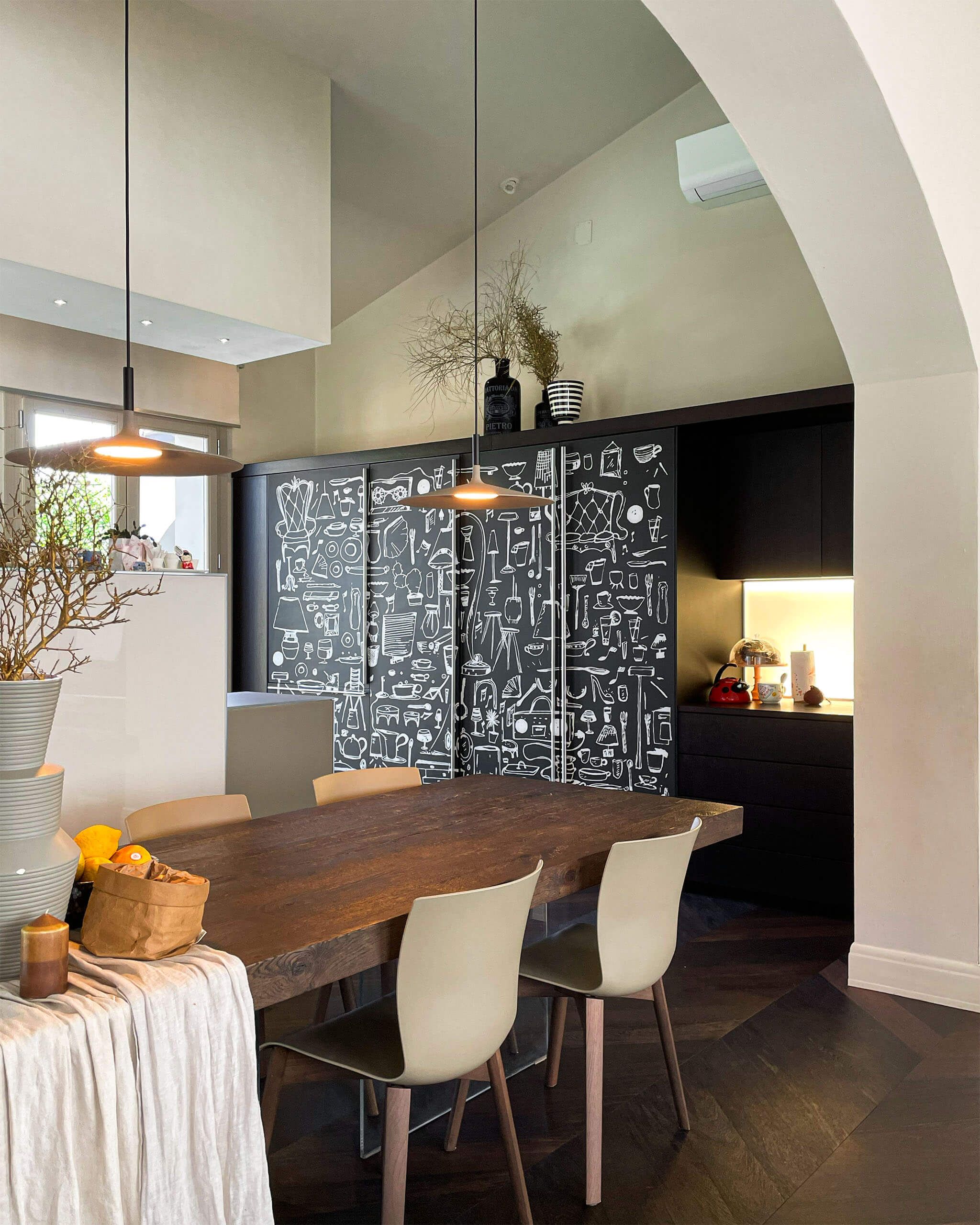 Casa EF Progettazione di interni per casa moderna con piscina